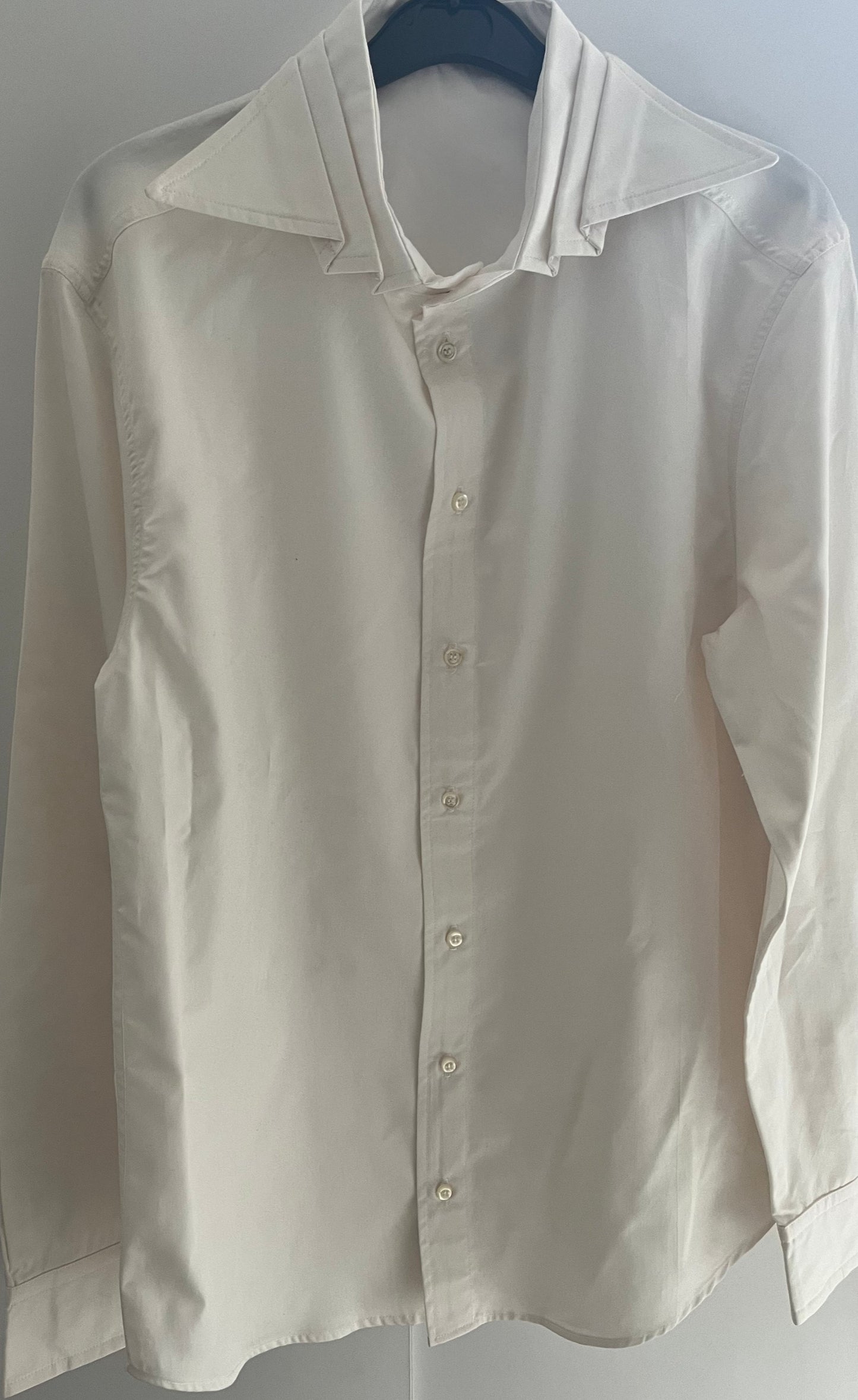 atypical attire shirt - menswear ivory white shirt - luxury Egyptian cotton shirt
