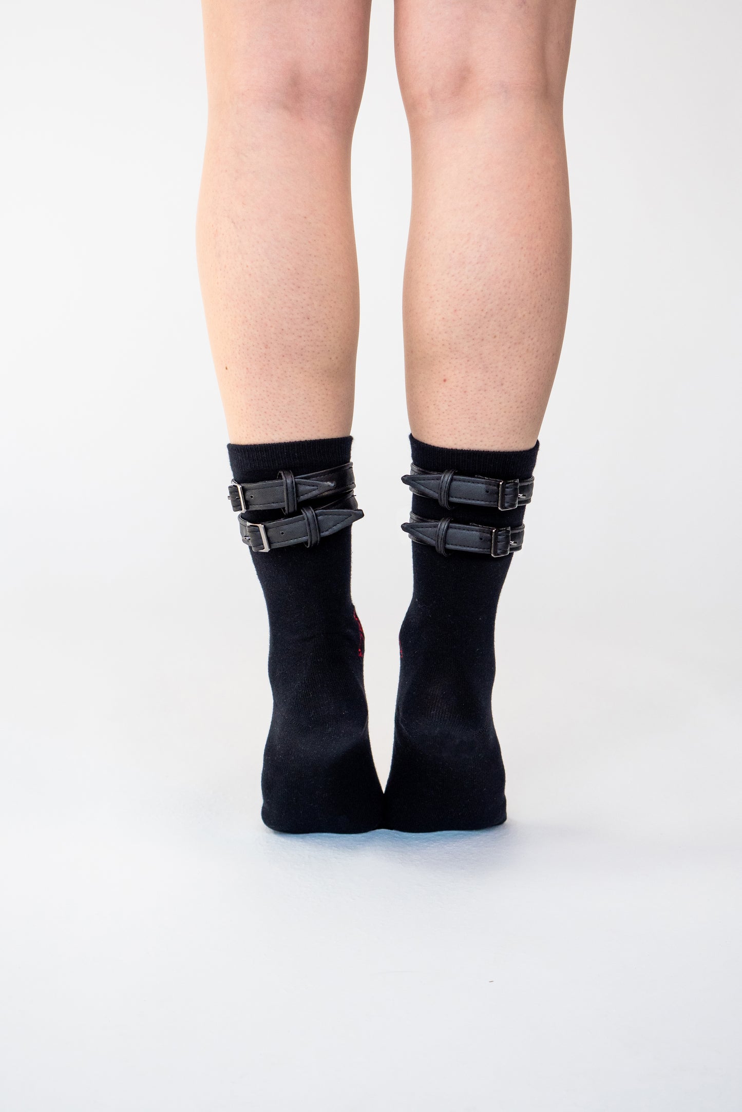 atypical attire socks are unique socks and luxury socks and these black belt socks are made from cotton and use vegan leather