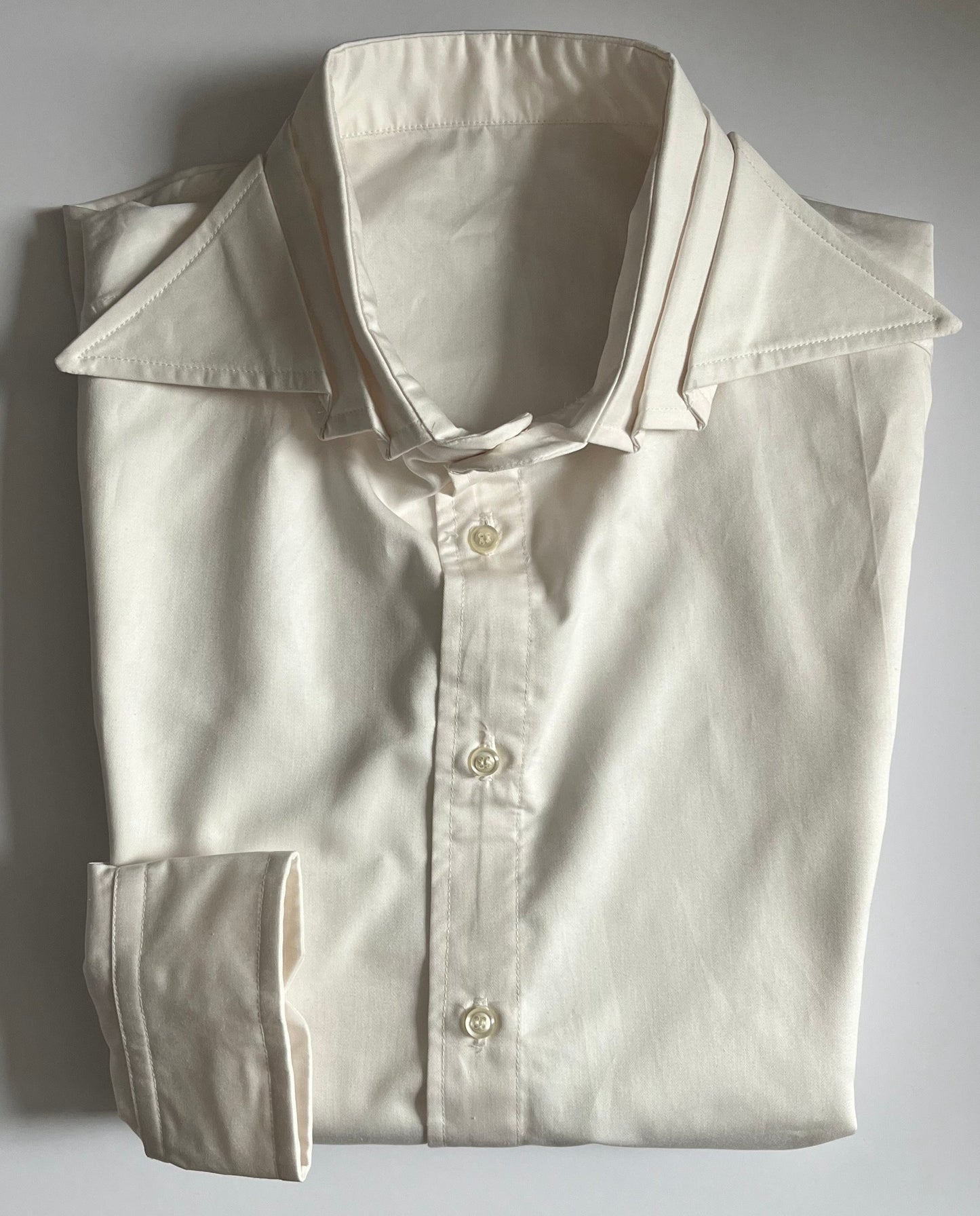 atypical attire shirt - menswear ivory white shirt - luxury Egyptian cotton shirt 